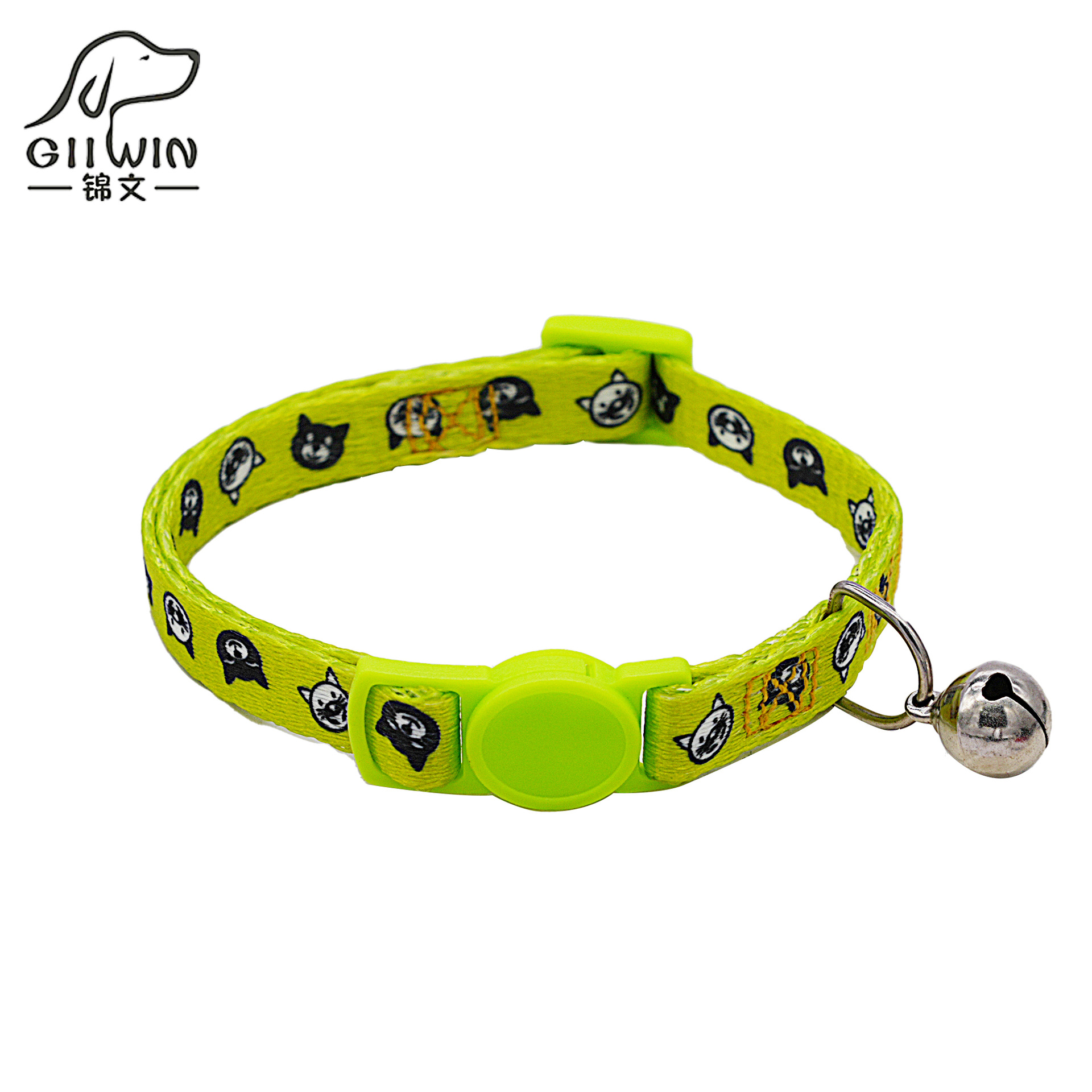 과일 녹색 흑백 고양이 머리