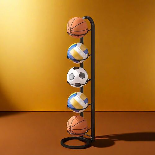 Source Basketball Rack Storage Shelf Iron Multi-layer Basketball Hoop