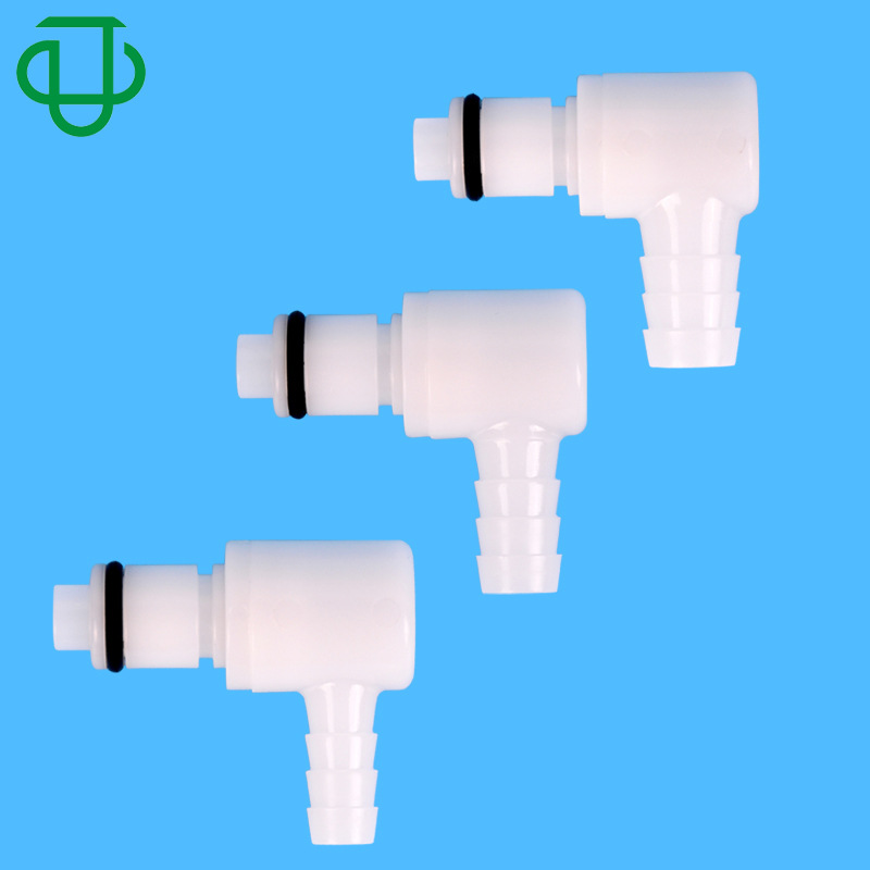 集优L系列附阀截止90度公弯头品质POM塑料快速接头批发