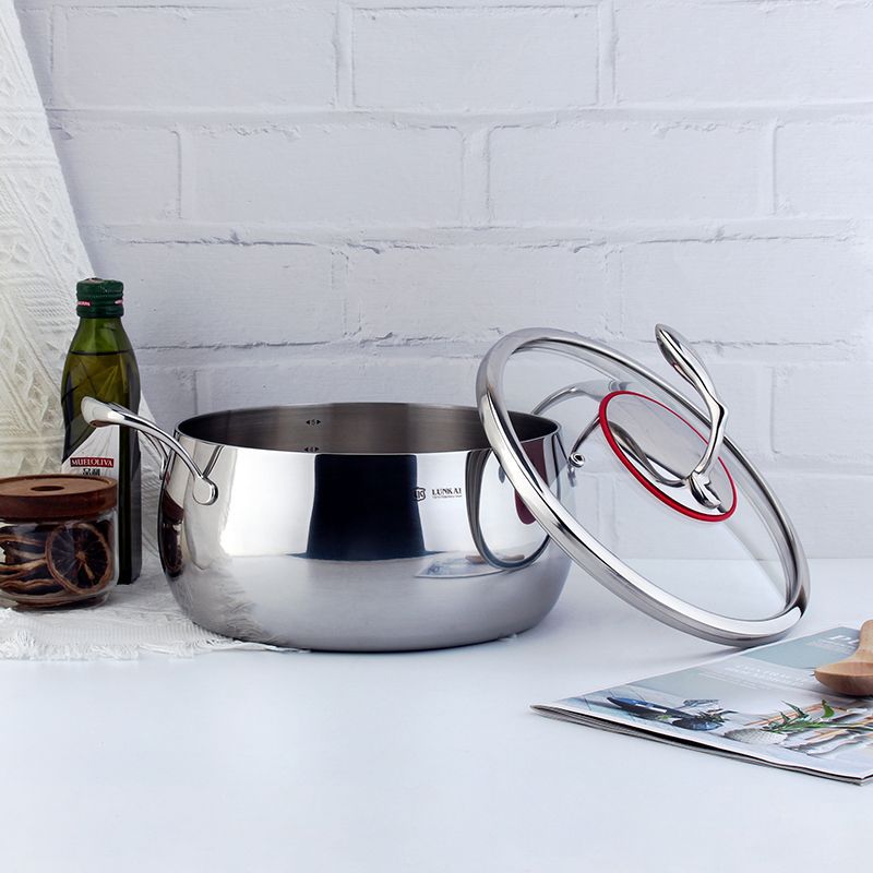 LUNKAI 18 / 10 acero inoxidable cerradura de agua estufa sin recubrimiento estufa de estufa 5L