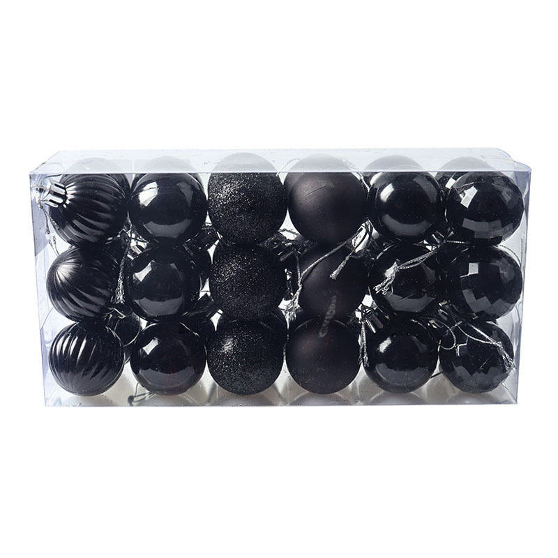 Bolas galvanizadas de plástico 4cm36pcs mini colgante de Navidad artículos navideños coloridos bolas de decoración accesorios de día de San Valentín