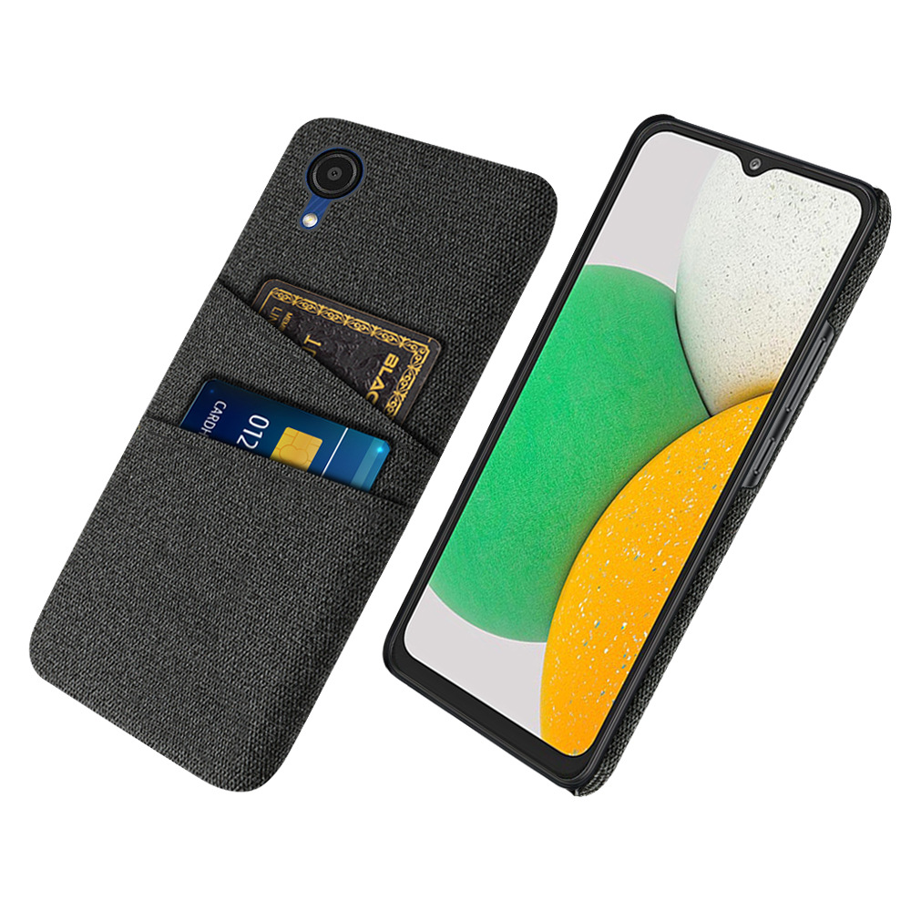 适用三星A23E手机壳布纹双插卡保护套Samsung s23手机套半包硬壳