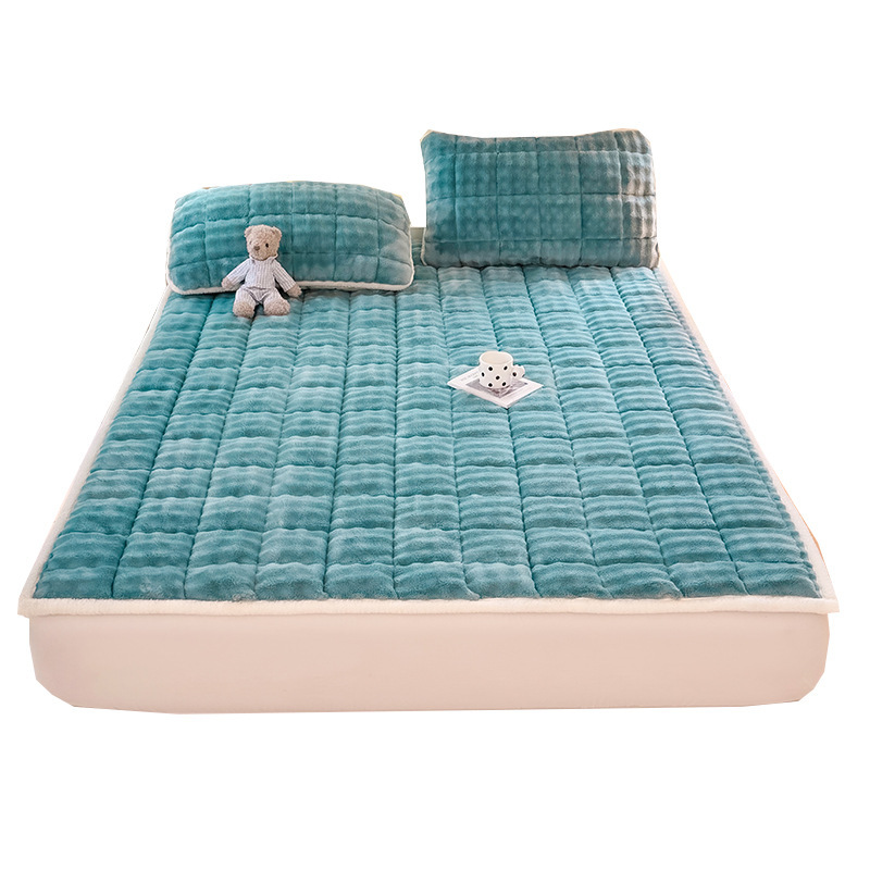 invierno espeso lana de conejo leche cama de lana acolchado cama de invierno mantas cojín
