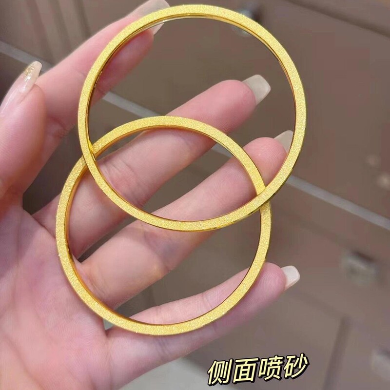 沙金饰品小众设计四方钉砂拉丝筷子手镯轻奢高级感送对象节日礼物|undefined