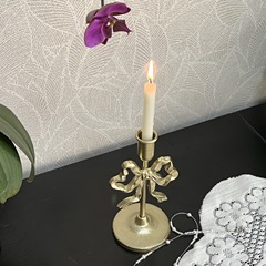 复古法式铁艺蝴蝶结烛台橱窗摆件婚庆西餐装饰蜡烛台摆件摄影道具