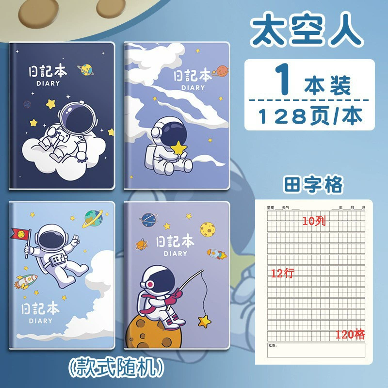 Handwriting Practice Notebook A5 — Thick Student Diary, Tianzi/Pinyin/Square Grids, Cute Covers