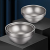 Pure titanium rice bowl Double-insulated bowl outdoors Picnic Camp tableware Supplies portable Large trumpet Bowl