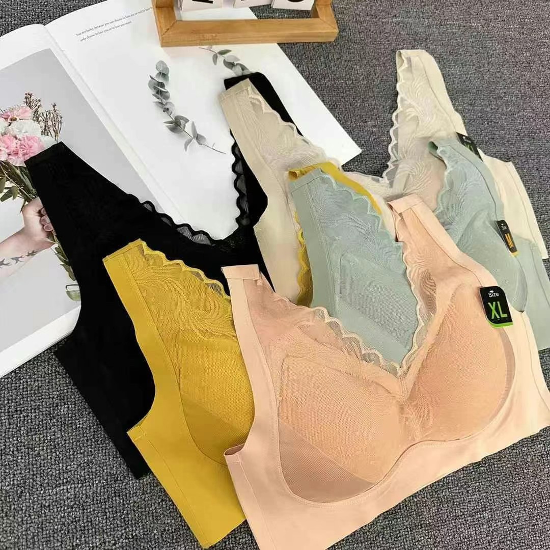 Inventario de bajo precio taza de látex sin rastro de alta calidad de belleza de espalda chaleco de mujer sin anillo de acero bra de yoga ropa interior deportiva mujer
