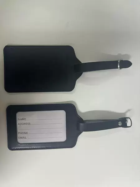 in stock PU leather travel abroad boarding pass tag luggage tag factory direct LOGO can be embossed luggage tag