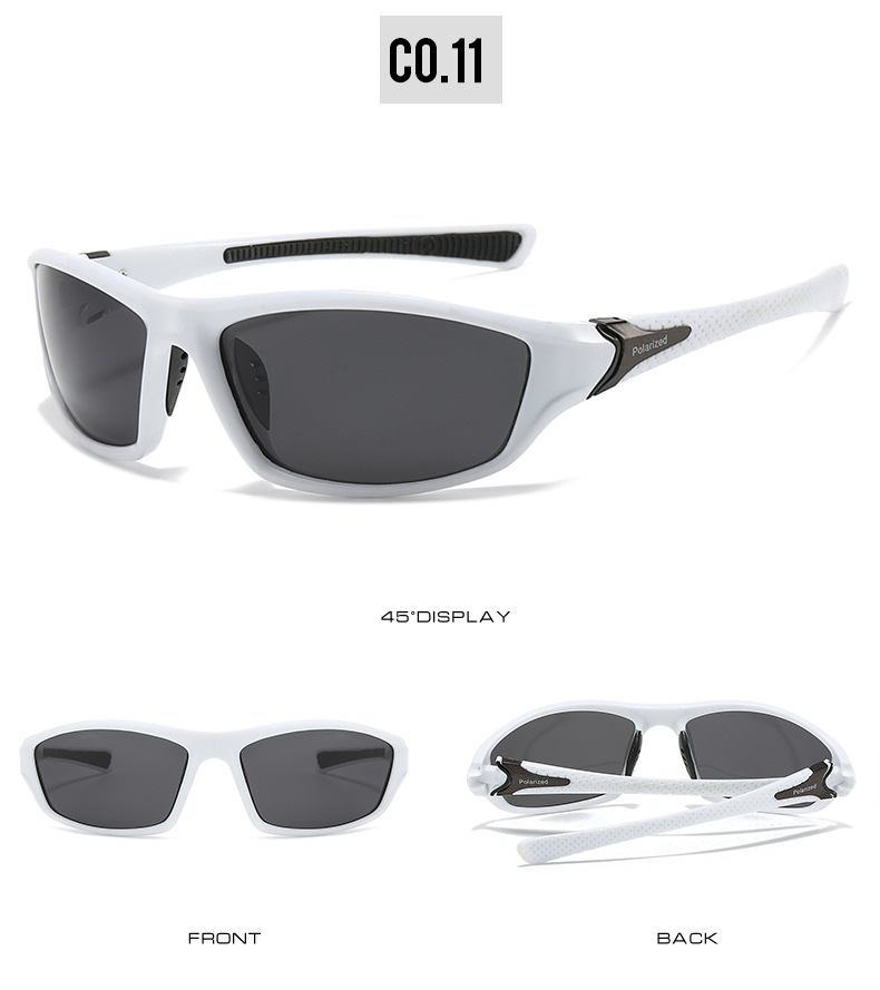 72g Weight Full Frame Glasses Structure Sunglasses Classification Tac, UV400 Protection Lens Material Biker Glasses Style Travel Occasion Color Block Pattern All Seasons Season Unisex Gender Casual Style Grey, Black Color Casual Color Block Tac UV400 Protection Biker Full Frame Men's Sunglasses 17