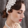 Hair accessory, headband, beads, drill for bride, European style