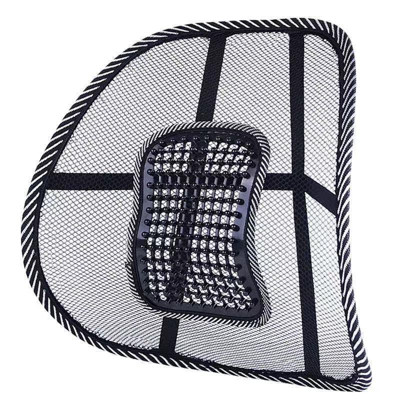 Summer Massage Car Lumbar Support Office Cushion Breathable Leather Lumbar Pillow Breathable Ice Silk