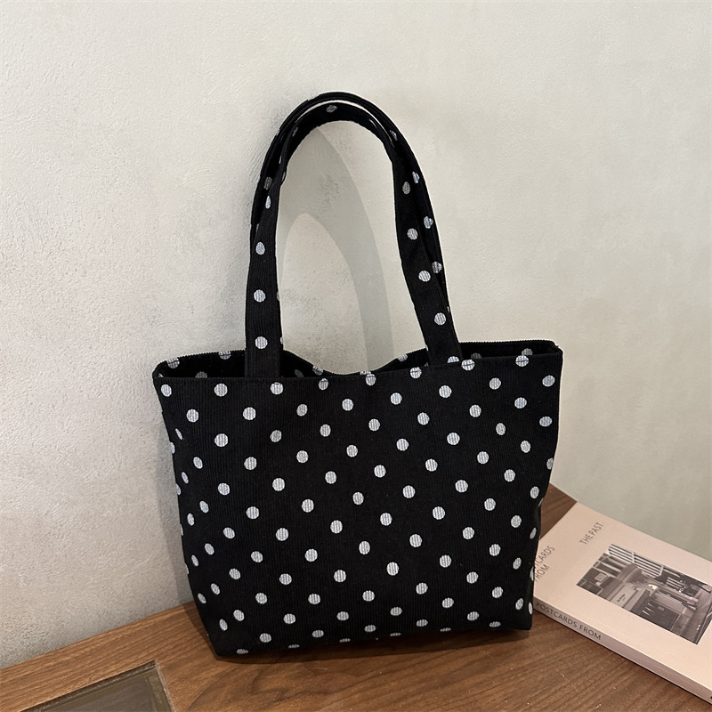 Cross-Border Foreign Trade Wholesale Spring and Summer New Polka Dot Tote Bag Large Capacity Cute Girl's Shoulder Bag Handbag