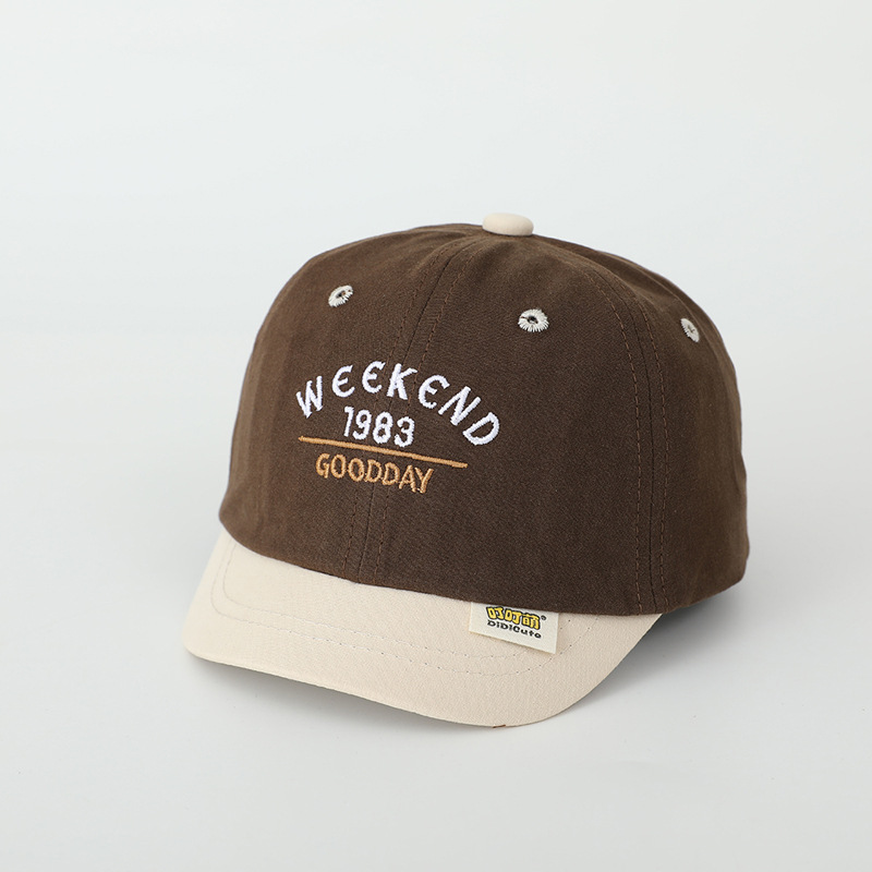 Sombreros para bebés primavera y otoño letras sombreros de lengua de pato coreanos sombreros de béisbol para niños y niñas sombreros solares