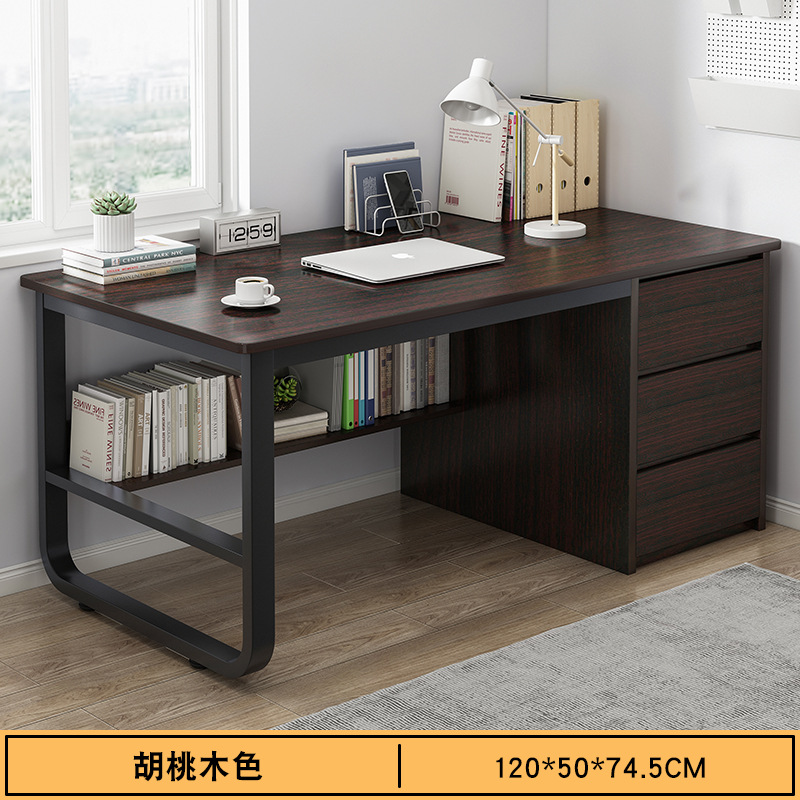 [안정적인 철골 프레임] 120CM 월넛 컬러