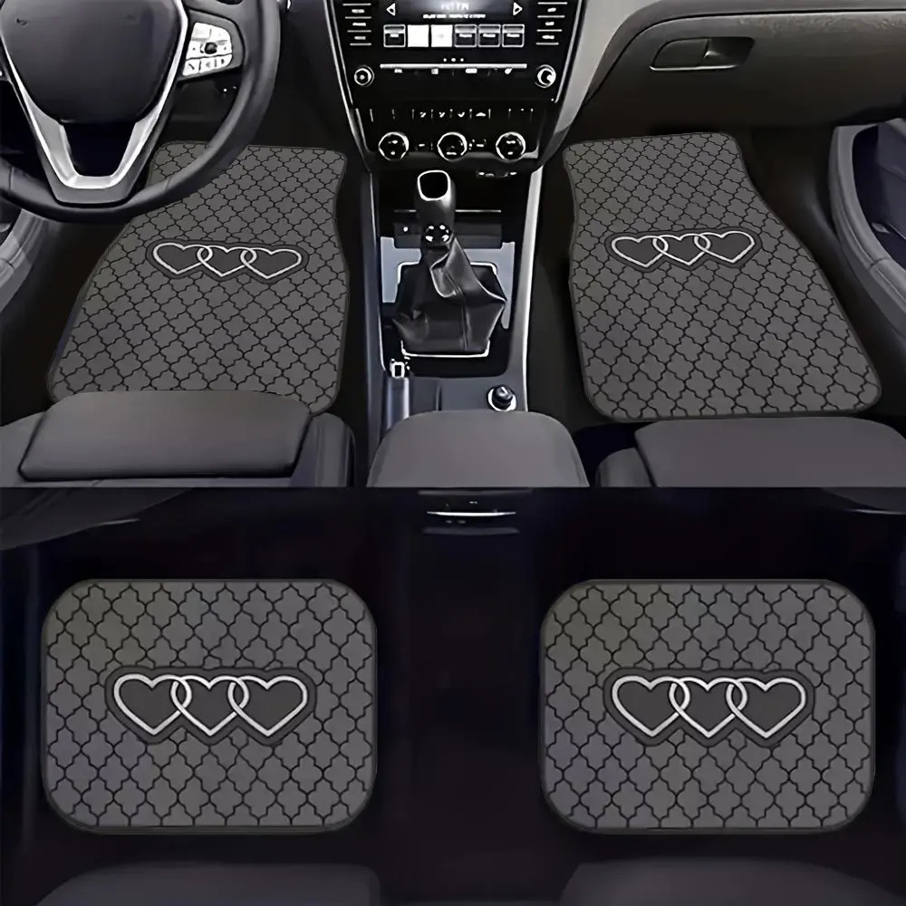 Cross-Border Amazon Temu New Hot-Selling American-Style Car Floor Mats, Dirt-Resistant, Wear-Resistant, Dust-Proof Mats, Four-Piece Set, Dropshipping