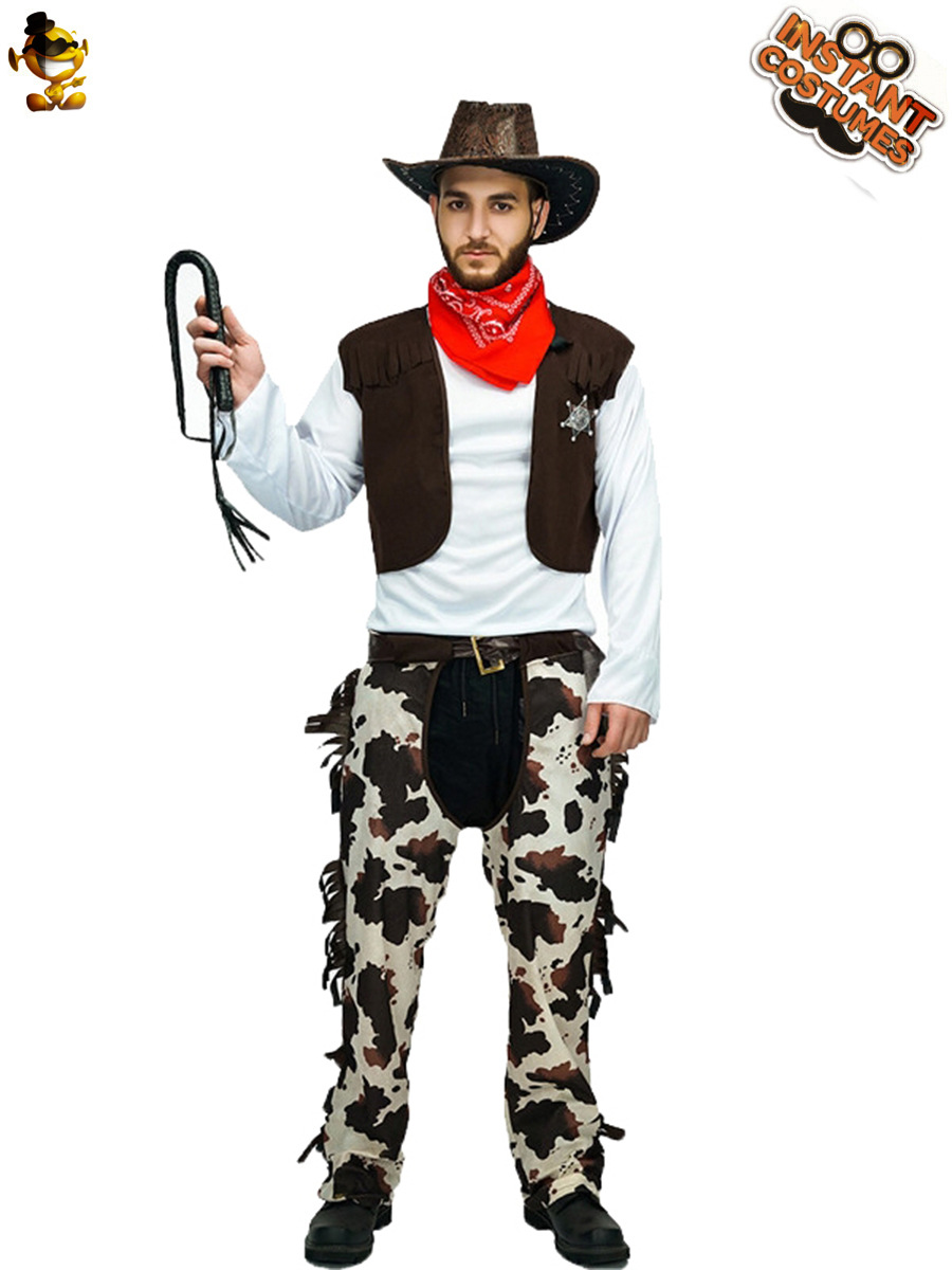 Traje de Halloween partido juego traje etapa traje juego vestido traje adulto masculino occidental Denim traje