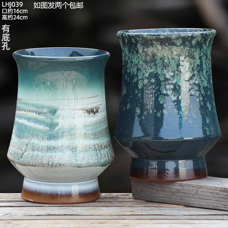 老桩多肉的花盆陶瓷户外庭院家用高盆法师阳台悬崖老桩花盆容器|undefined
