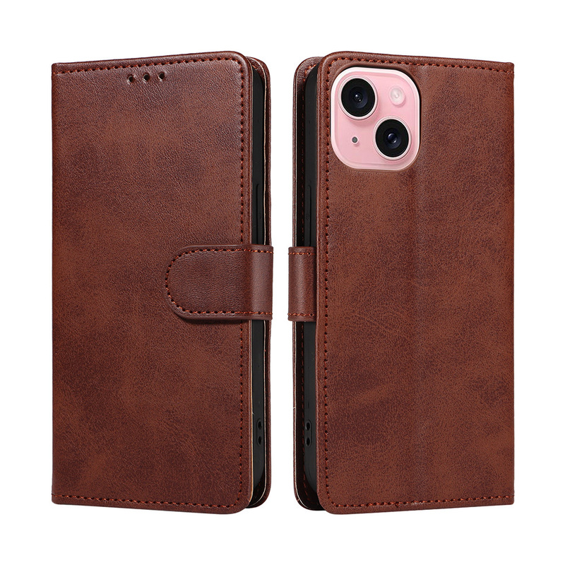 Anti-Fall Leather Mobile Phone Case Suitable for Apple 16Promax 17Pm Wallet-Style Samsung A40 Mobile Phone Protective Case
