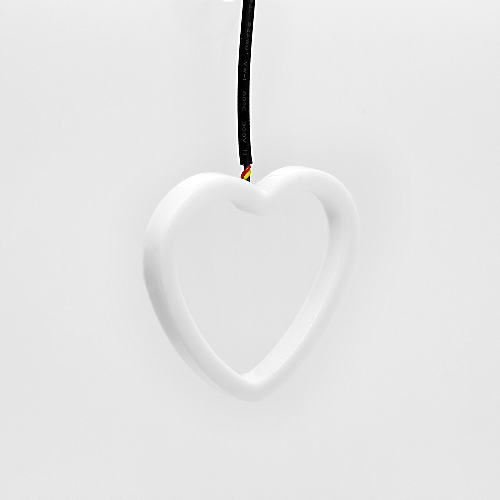 New car LED headlights with heart-shaped fantasy angel eyes RGB dual-lamp APP control daytime running lights modification