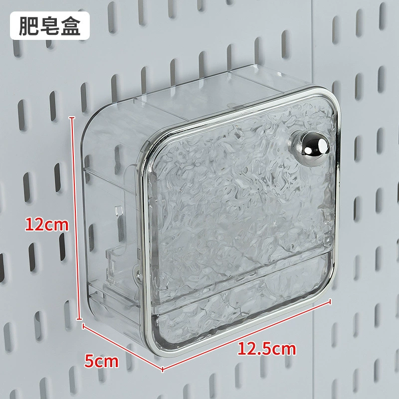 Perforated pegboard kitchen wall panel, modular thickened panels with accessories, white/black