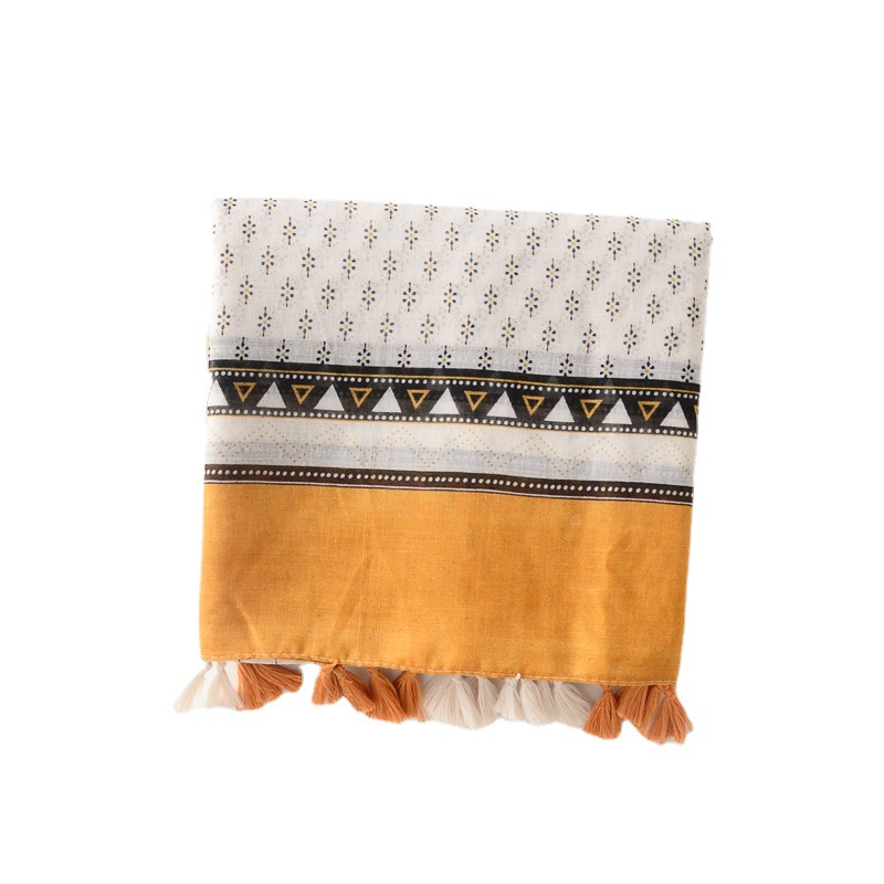 2023 primavera y otoño nueva bufanda grande desgaste exterior protector solar larga bufanda algodón y lino sensación bufanda viaje decorativo chal para las mujeres