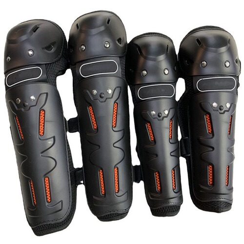 Cycling Motorcycle Knee Pads and Elbow Pads Set, Racer Off-Road Protective Gear, Suitable for All Seasons