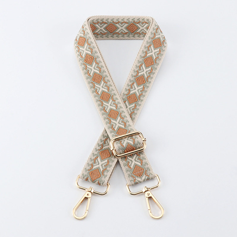 New Jacquard Bag Strap 3.8cm Bag Accessories Shoulder Strap Adjustable Single Shoulder Crossbody Women's Bag Replaceable Long Strap_voghion.com