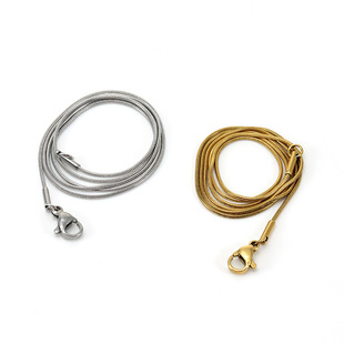 European and American Cross-Border 18K Stainless Steel Snake Bone Chain Necklace Women's DIY Titanium Steel Pendant Accessories Clavicle Chain Spot Wholesale