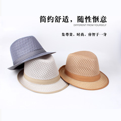 新款夏季網子禮帽全網透氣遮陽爵士帽防曬中老年漁夫帽男帽爺爺帽