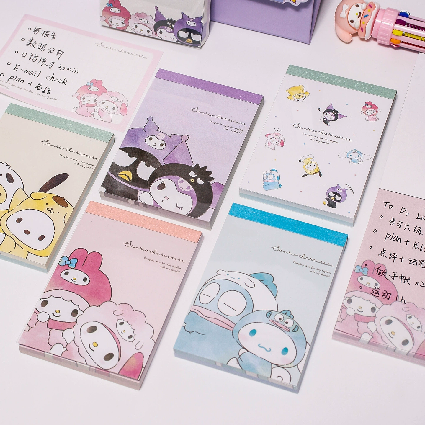 Cute cartoon small note pad student note copy key office stationery schedule work memo note paper