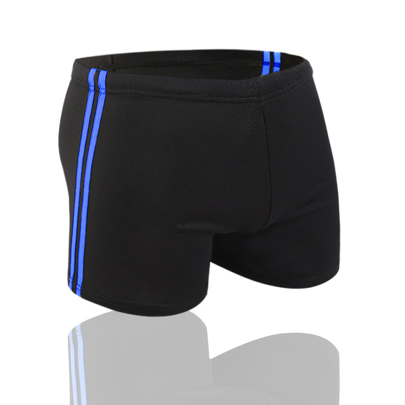 Adult men's swimming trunks boxer plus comfortable stripes swimming trunks hot spring beach swimming pool swimming trunks manufacturers wholesale