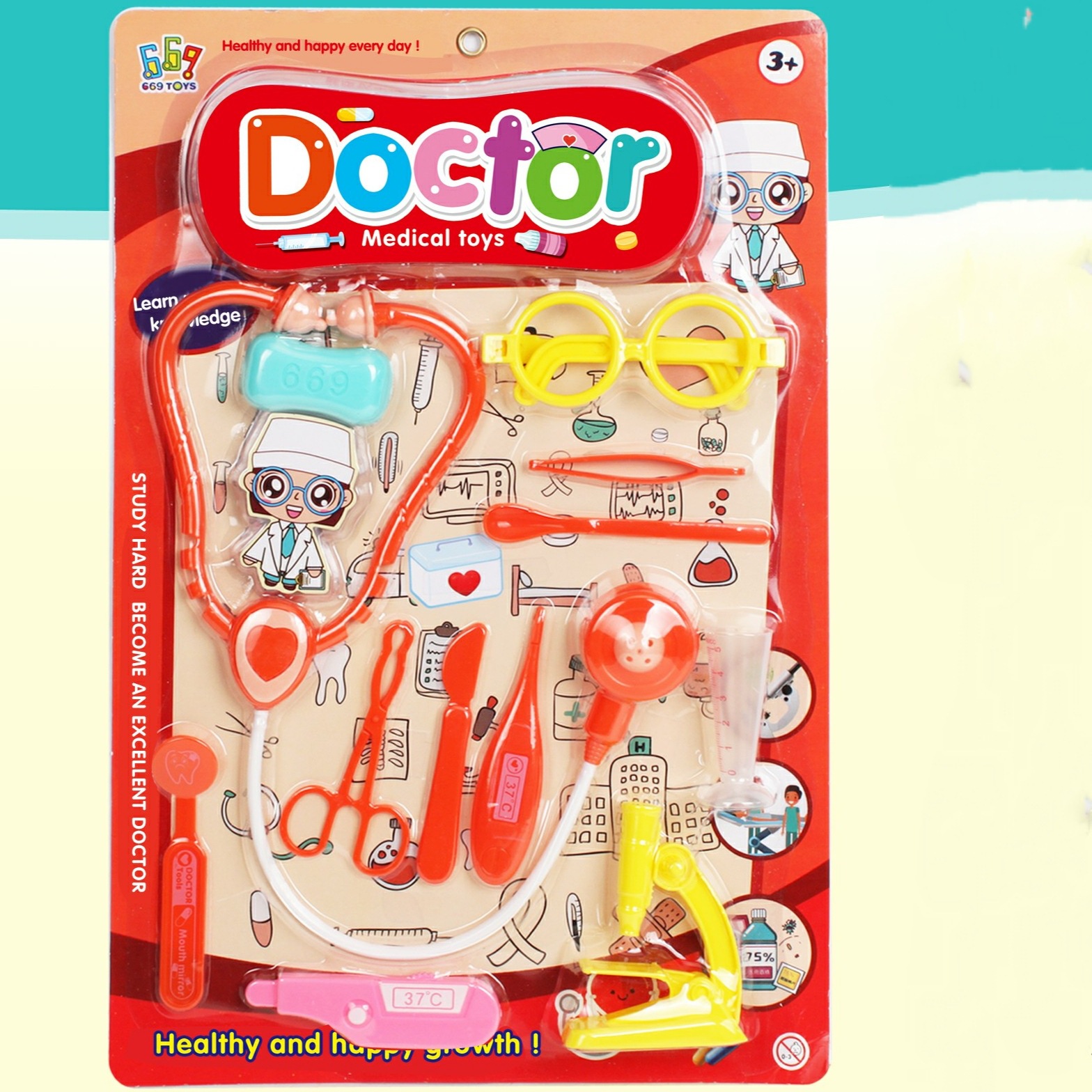 Niños Qizhi jugar casa médico herramientas médico traje médico kit juguete juego de rol