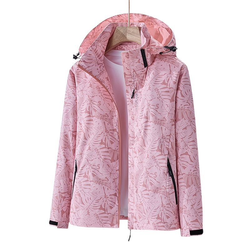 2026 New Outdoor Camouflage Jacket for Men and Women, Maple Leaf Design, Windproof and Waterproof, Supports Logo Printing