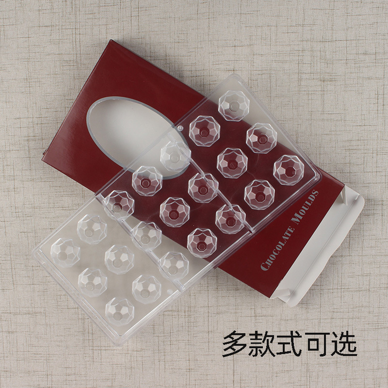 Chocolate mold hard row transparent plastic acrylic mold round diamond rose love one multi-grid