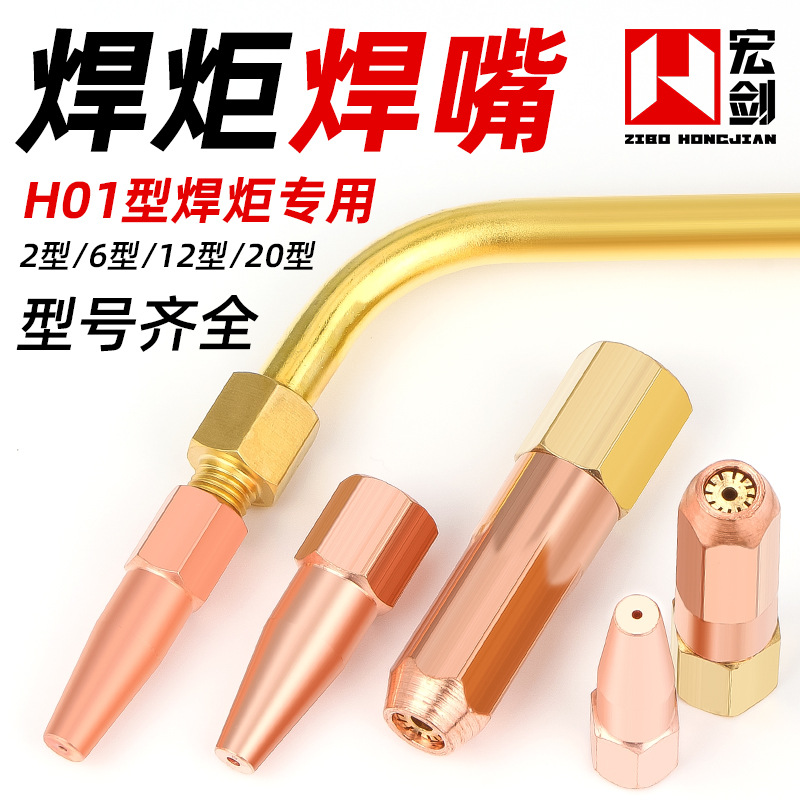 焊枪焊嘴焊炬焊咀H01-2-6-12-20型乙炔丙烷煤气4L焊枪头梅花咀嘴