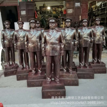 十大元帅人物铜像纪念馆铸铜摆件革命雕塑户外教育主题铜雕像定做