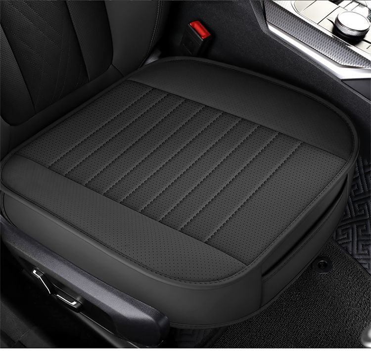 Perforated Leather Car Seat Cushion, Universal All-Season All-Inclusive Seat Cushion Cover, Single-Piece Seat Cushion, Single Main Driver Without Backrest, Cross-Border