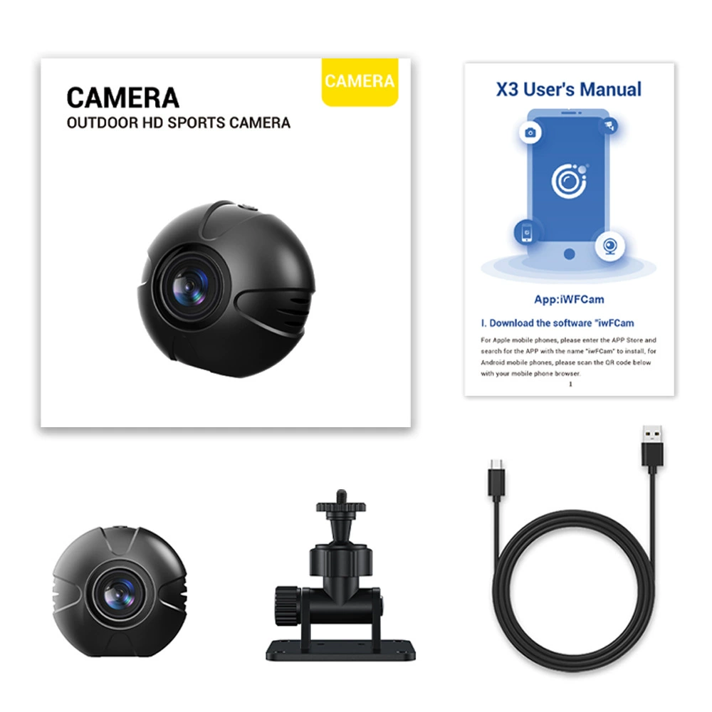 Новая сферическая камера HD интеллектуальная безопасность ночного видения беспроводная камера WiFi движение аэрофотосъемка dv камера трансграничная