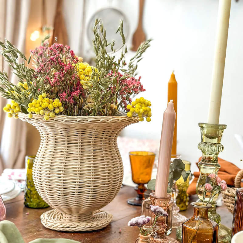 Arquivos de flores artesanales de caña decorados con flores creativas para la sala de estar decoración de lujo simple decoración de alta calidad