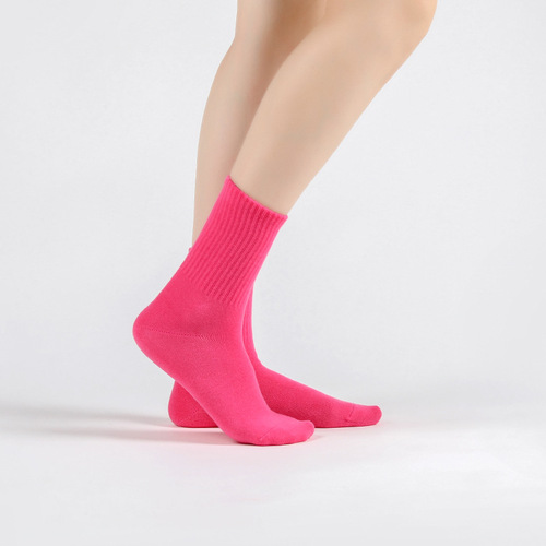 MEIKAN four-season Japanese-style Khmer right-angle socks for men and women, mid-calf boneless socks, solid color thin casual long socks