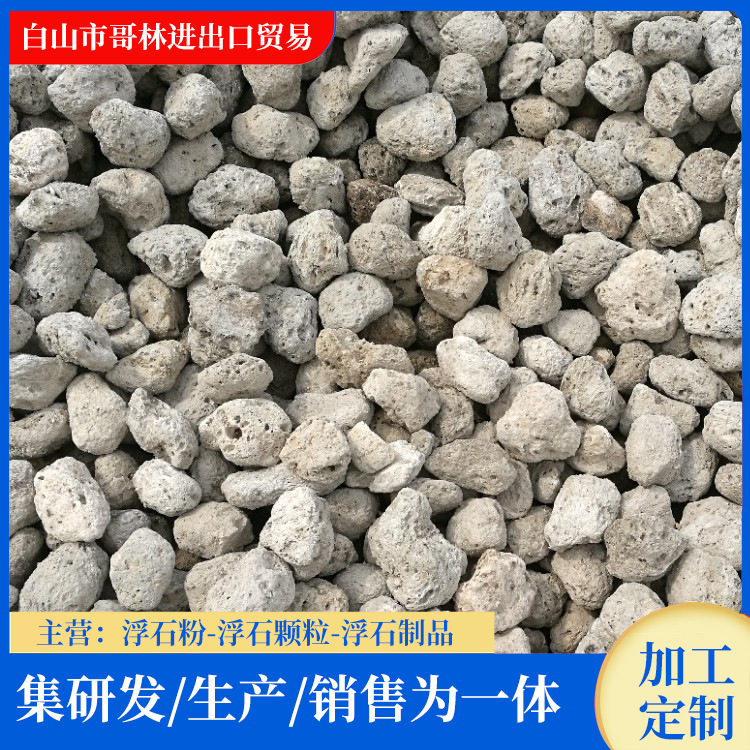 厂家供应大块轻石 灰白色浮石 兰花基质垫底轻石 水族造景轻石