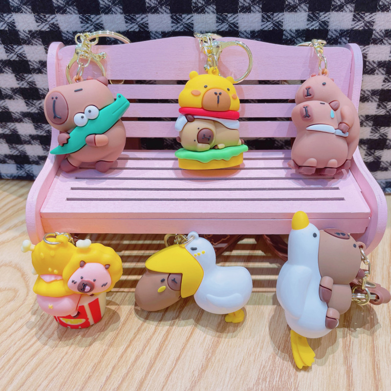 新しいカピバラシリーズ人形キーホルダーペンダントクリエイティブカピバラキーチェーンカップルバッグペンダント卸売|undefined