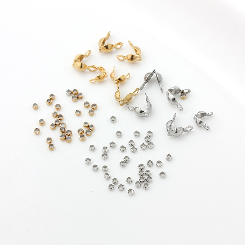 Stainless Steel, Titanium Steel, 18K Gold Positioning Beads, Clasp Making Kit for Bracelets and Necklaces, Finishing Materials, DIY Accessories, Jewelry Stainless Steel, Titanium Steel, 18K Gold Positioning Beads, Clasp Making Kit for Bracelets and Necklaces, Finishing Materials, DIY Accessories, Jewelry