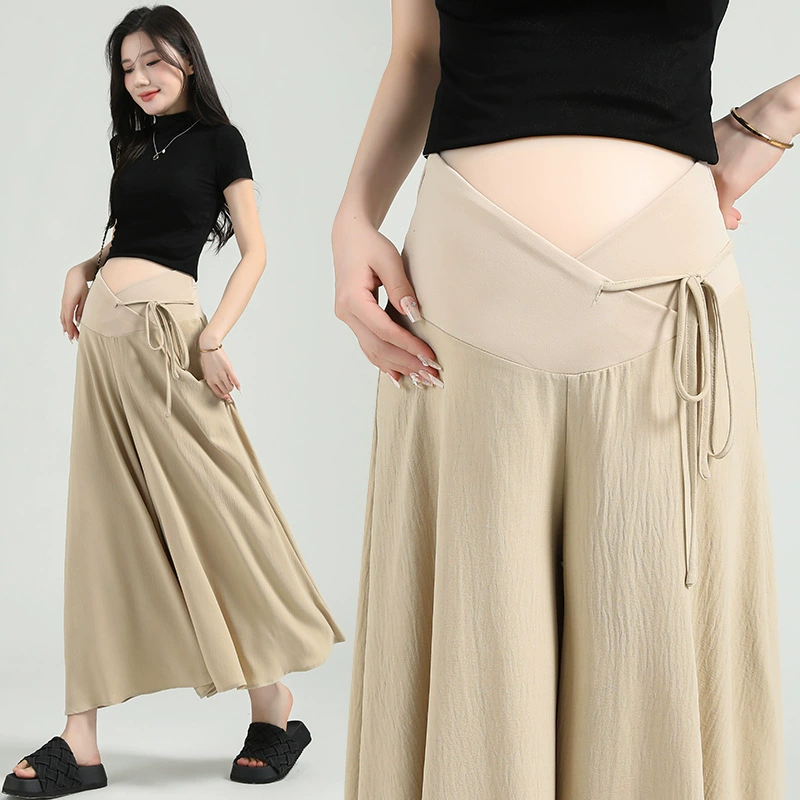 Настоящие штаны для беременных летом тонкая юбка-брюки Yamobo с низкой талией