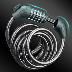 Bicycle lock password lock 4-digit 5-digit anti-theft portable electric bike lock mountain bike electric bike accessories chain lock