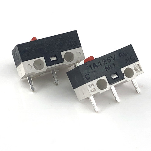 Microswitch for WK Mouse with Straight Handle, Bent Handle Side Insert, Small Reversible Square Foot Micro-light Touch Button Switch