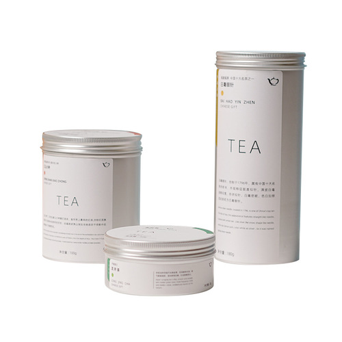 PK7J Pure Aluminum Zhengshan Xiaozhong Green Tea Packaging Can, Rock Tea Empty Aluminum Can, Tea Can with Screw-Top Lid, Baihao Yinzhen Empty Can
