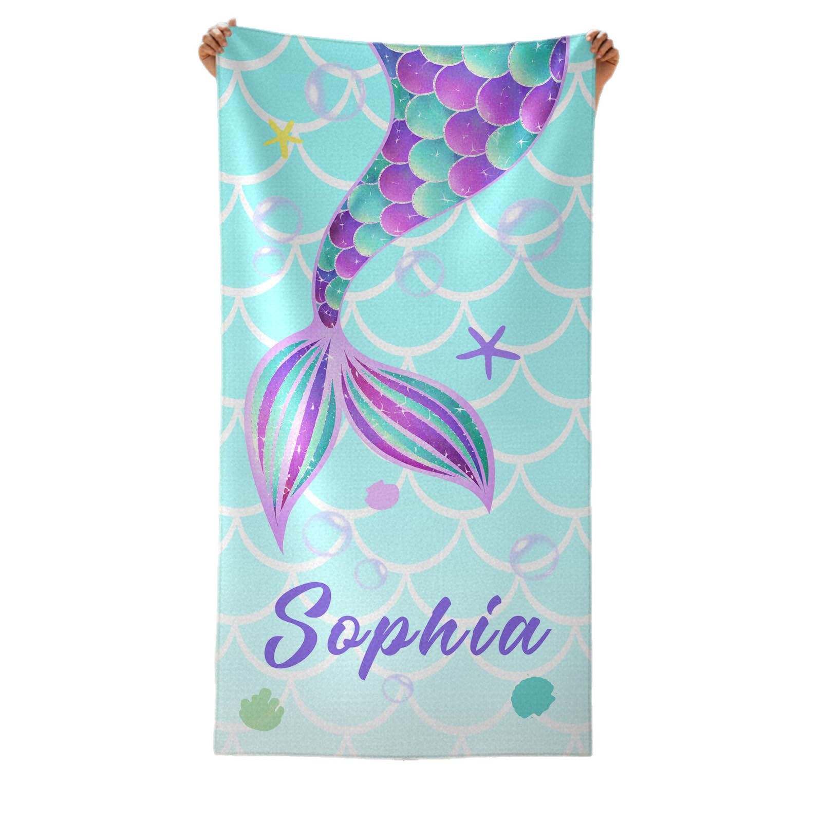 Super Absorbent Personalised Bath Towel Microfibre Beach Towel_voghion.com