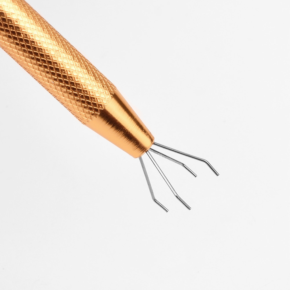 Gold stainless steel 4-jaw punching convenient puncture tool